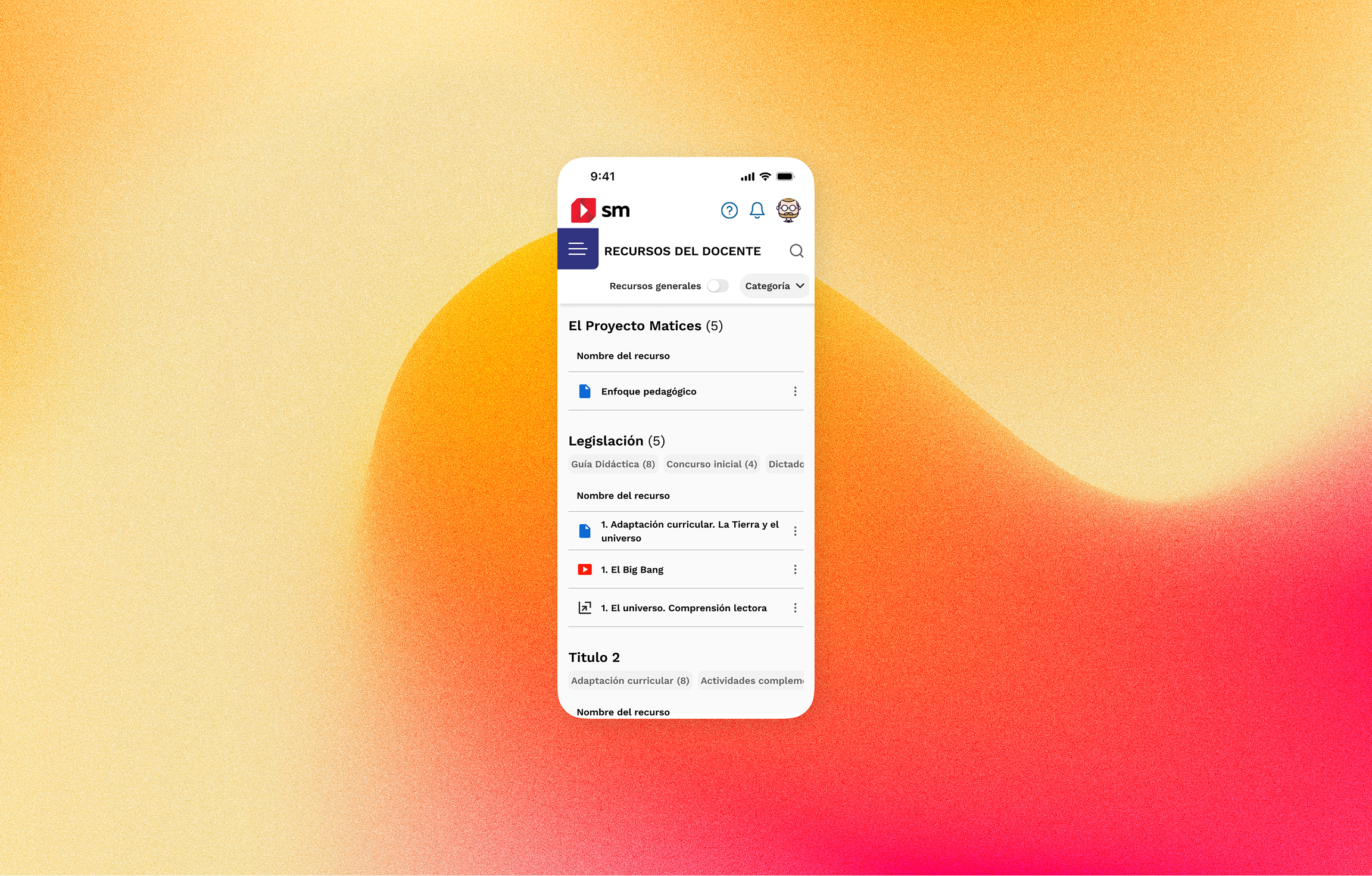 Redesigned library — mobile